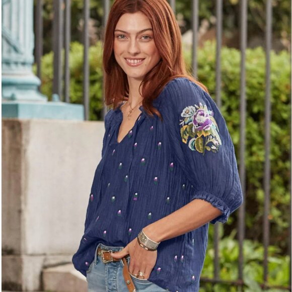 Sundance Water Garden Top size M - Picture 1 of 5